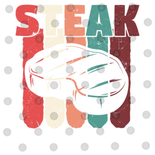 Steak Vintage Distressed Colors Digital Files