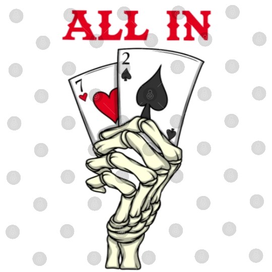 Poker Player Poker Cards 7 2 Skeleton Hand Poker Digital Files