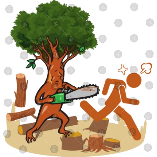 Tree vs Lumberjack Unisex Mens Digital Files Funny Humor