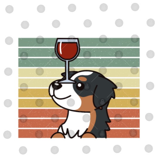 I Like Wine And My Bernese Mountain Dog Digital Files