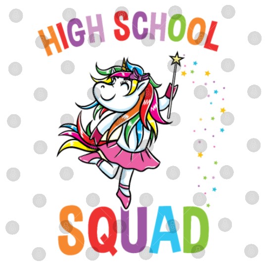 High School Squad Unicorn Back To School Digital Files