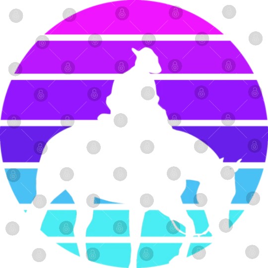 Synthwave Cowboy Horse Wrangler Gift Digital Files