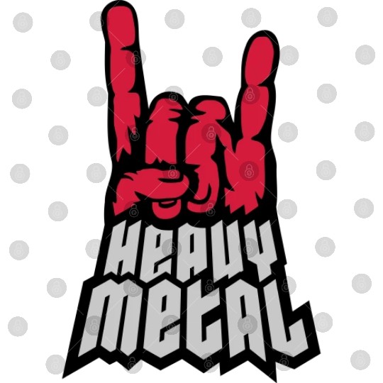 Heavy metal logo hand Digital Files