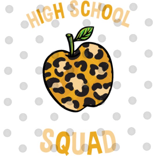 High School Back To School Squad Leopard Print Digital Files