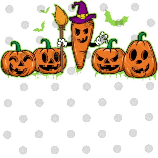 Happy Halloween Carrot Pumpkin Trick Or Treat Digital Files
