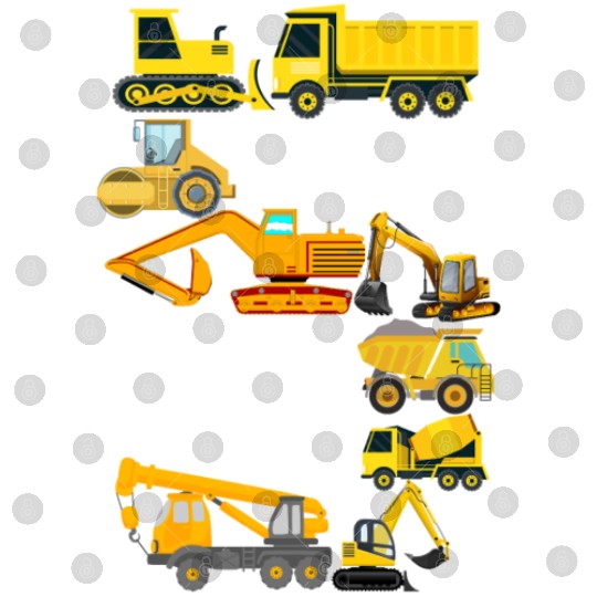 Construction Vehicles Trucks For 5 Five Year Old Digital Files