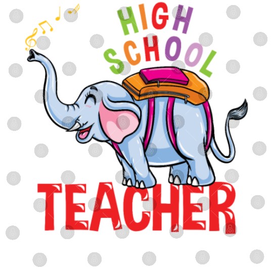 Back To School Elephant High School Teacher Digital Files