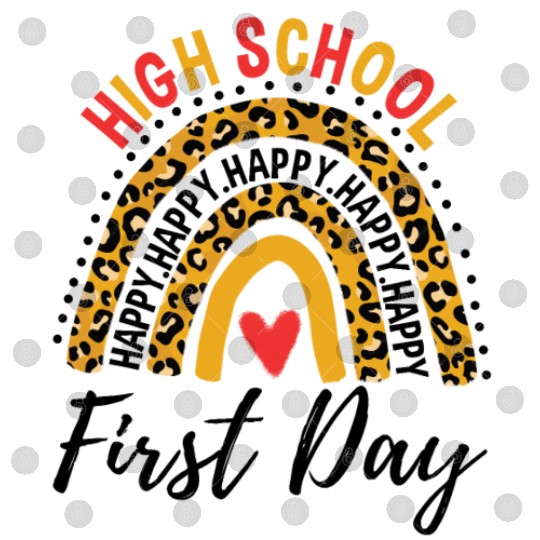 Rainbow First Day Of School High School Teacher Digital Files