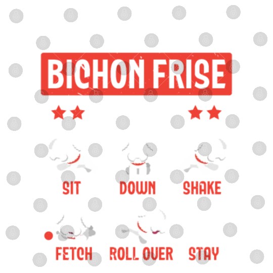 Stubborn Bichon Frise Tricks Dog Lover Puppy Paw Digital Files