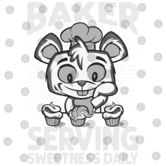 Baker Serving Sweetness Daily - Cakes - Funny - Ba Digital Files