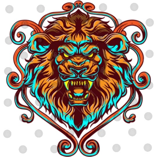 Angry Lion Face Animal Digital Files