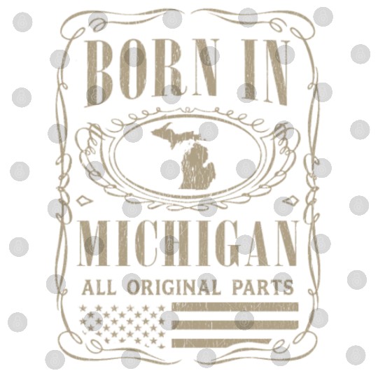 Vintage America US States Born Michigan Digital Files