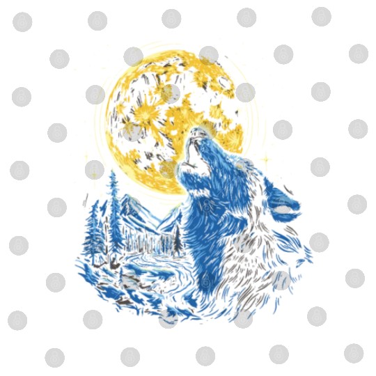 Wolf Moon Forest Wolves Nature Nature Liever Full Digital Files