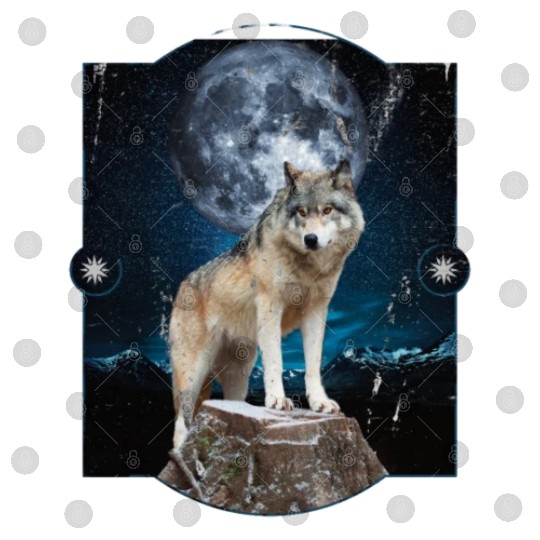Wolf Moon Forest Wolves Nature Nature Liever Full Digital Files