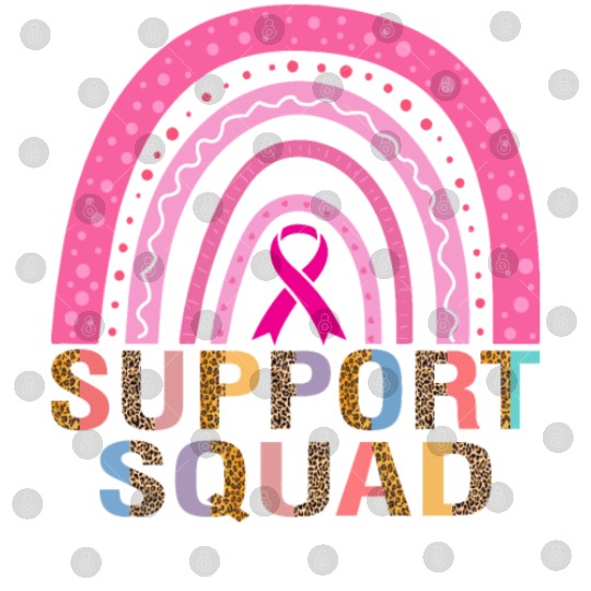 Support Squad Leopard Pink Warrior Breast Cancer Digital Files