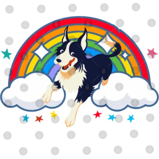 Embrace The Existential Dread Dog Rainbow Digital Files