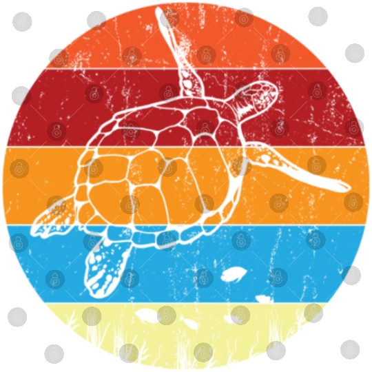 Retro Sea Turtle For Turtle Lover Digital Files