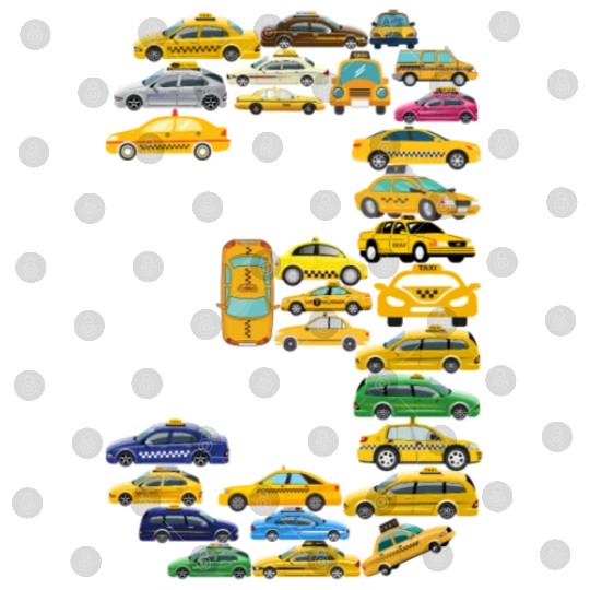 3rd Birthday Gift Taxi Car Boys Kids 3 Year Old Digital Files