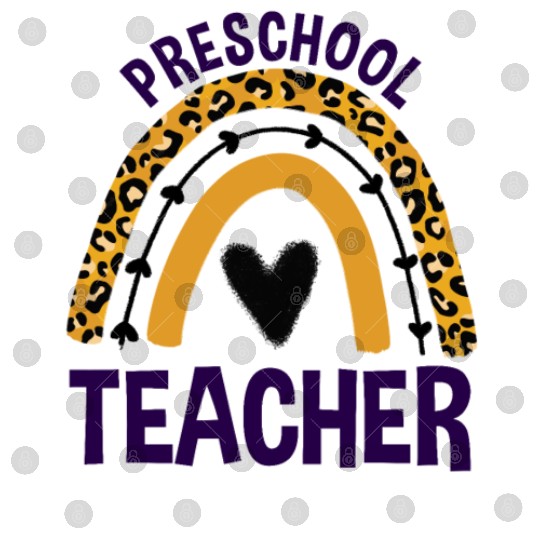 Leopard Rainbow Back To School Preschool Teacher Digital Files