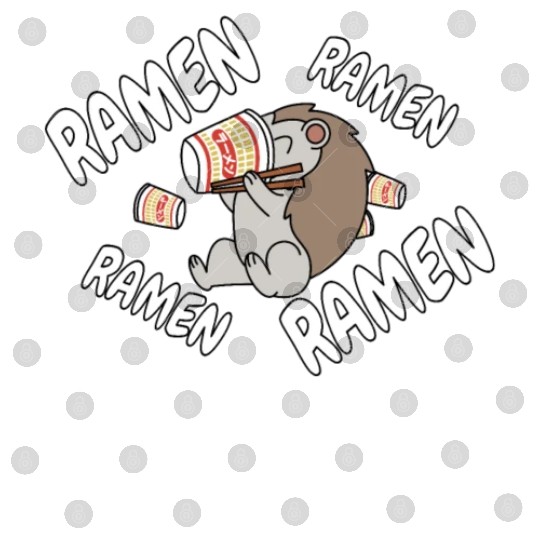 Hedgehog Instant Ramen Noodles Digital Files