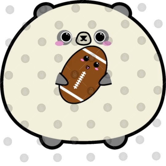Fantasy football panda cute Digital Files