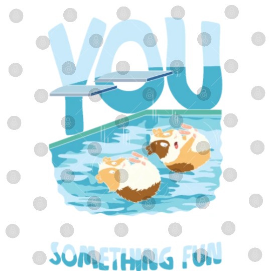 Guinea Pig High Diving Swimming Digital Files