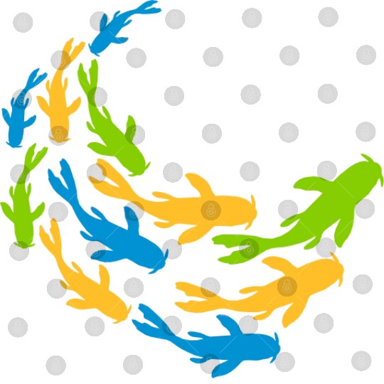 colorful shoal koi fish Digital Files