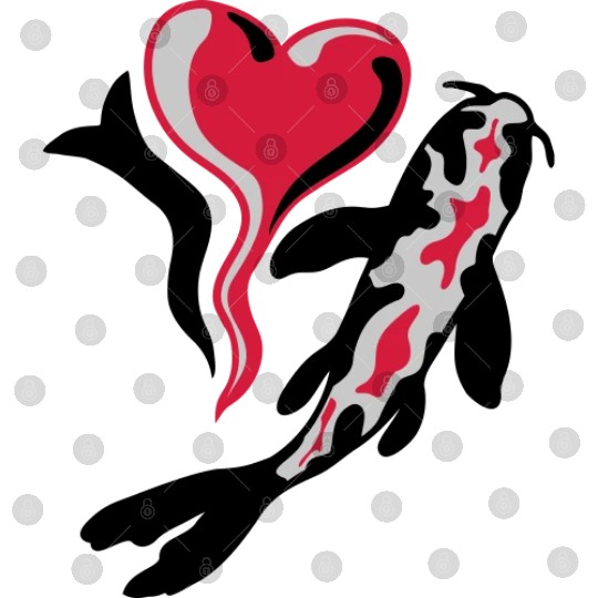I Love Koi Fish Digital Files