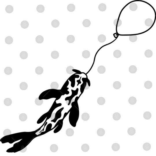 fishing koi fish balloon Digital Files