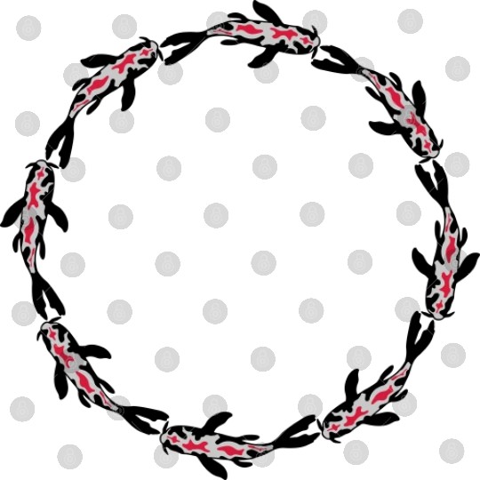 circle koi fish nishikigoi Digital Files