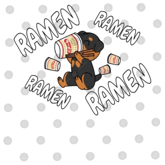 Rottweiler Instant Ramen Noodles Digital Files