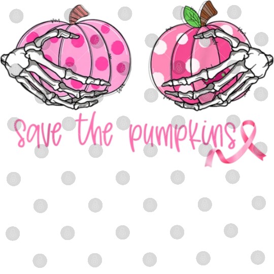 Breast Cancer Awareness Pink Ribbon Save The Pumpk Digital Files