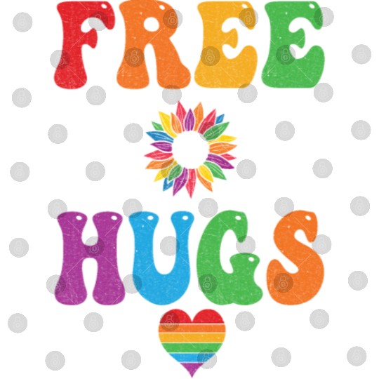 Free Mom Hugs Digital Files Sunflower Rainbow Heart LGBT