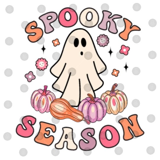 Spooky Season Cute Retro Pumpkin Ghost Gift Kids Digital Files