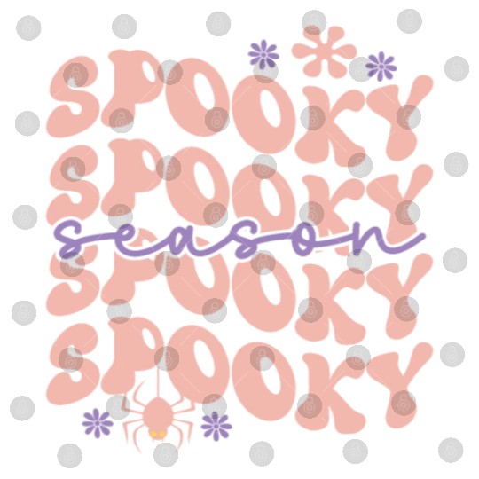 Spooky Spooky Season Cute Retro Wavy Text Design Digital Files