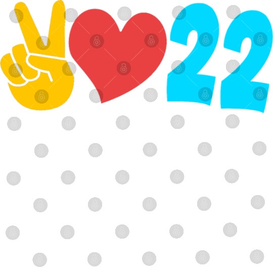 Senior High School Peace Love Class Of 2022 Digital Files