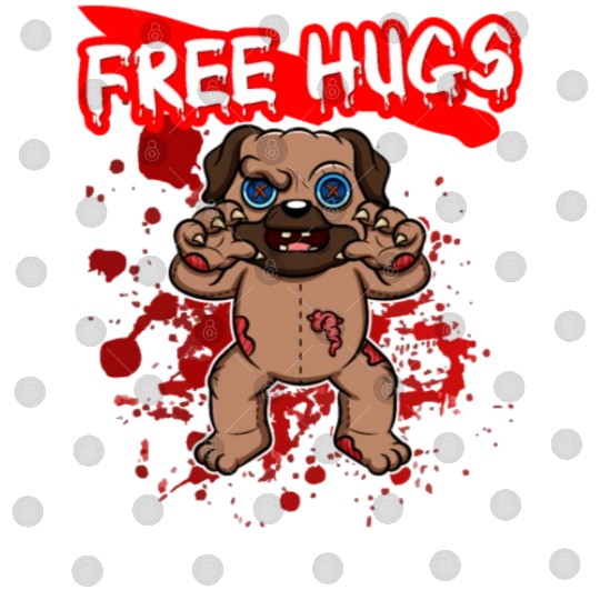 Free Hugs Halloween Sarcasm Scary Creepy Costume Digital Files