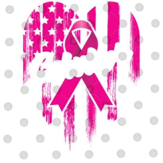Breast Cancer Survivor Pink Ribbon American Flag Digital Files