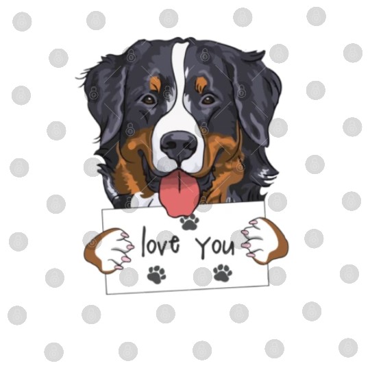 Bernese Mountain Dog Stalker Cartoon Digital Files