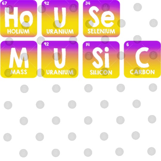 Periodic Table Science Techno House Music Digital Files