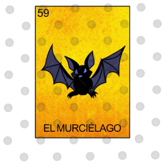 El Murcielago Bat Card Mexican Lottery Card Digital Files