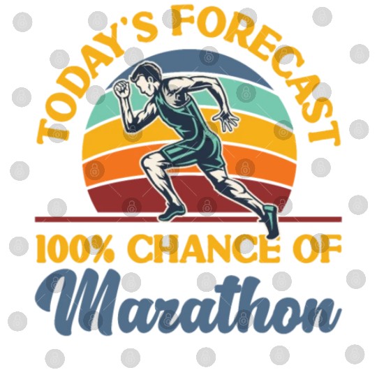 Running Runner Half Marathon Retro Digital Files