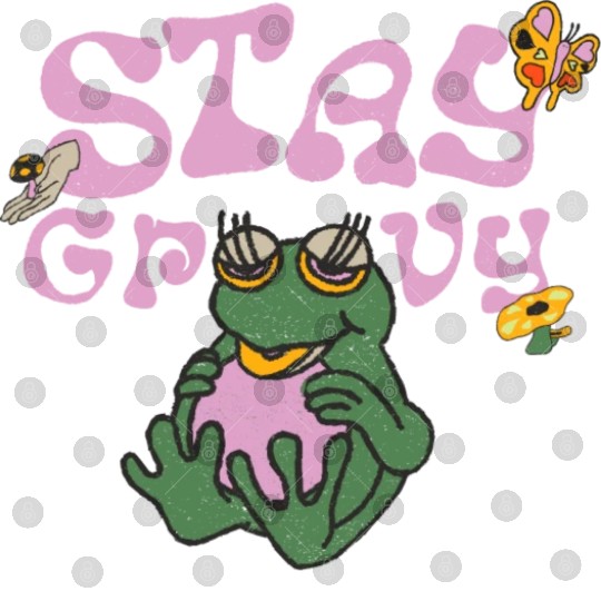 Stay Grvy - Pink Dark Green Typecentric Digital Files