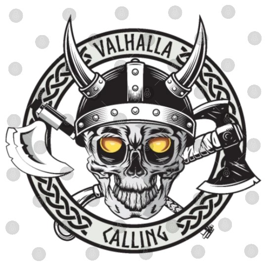 Valhalla Calling Skull And Axes Digital Files