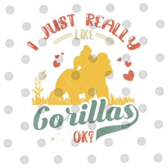 I Just Really Like Gorillas Funny Gorilla Digital Files