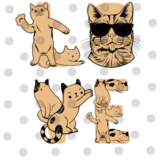 Cat LOVE Cats I Cute Cat Lover Cat Owner I LOVE Ca Digital Files