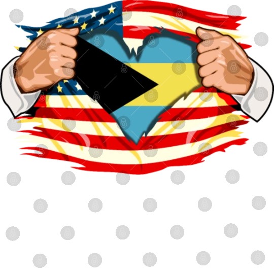 Bahamian Who Live in America Bahamas Flag Digital Files