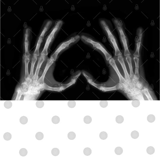 Skeleton Hand Heart Sign Bones Funny Halloween Digital Files