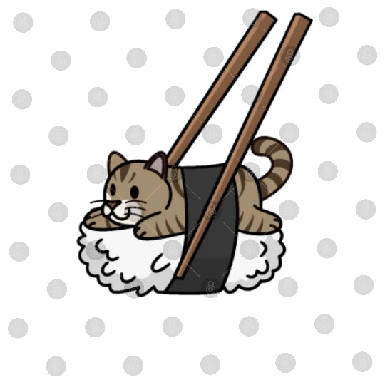 Exotic Shorthair Cat Nigiri Sushi Digital Files