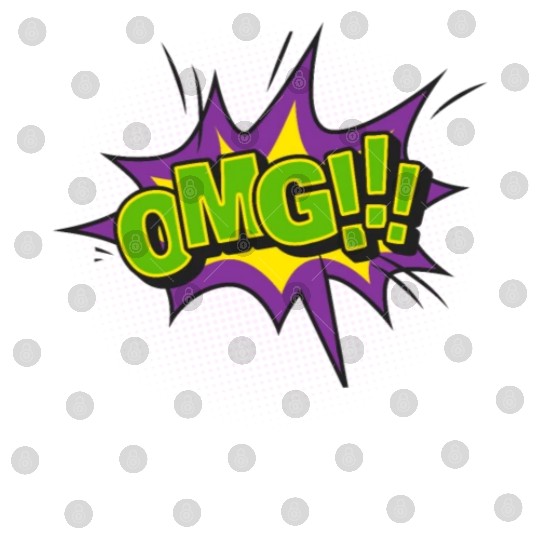 Comic Style OMG Expression Design Digital Files